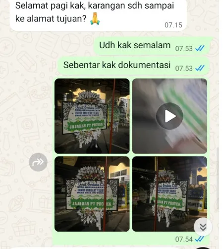 Pengiriman Papan Bunga Selamat Serua Indah