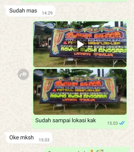 Pengiriman Papan Bunga Serua Indah